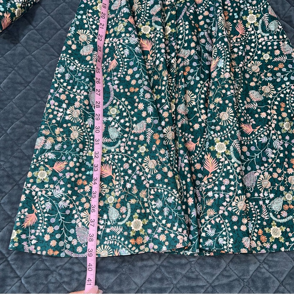 ANTONIO MELANI Floral Long Sleeve Dress - Green and Pink - Picture 5 of 7